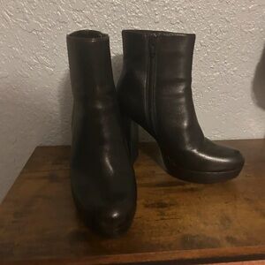 Geox Black Heeled Boots